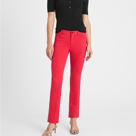 Banana Republic Red Women's Sloan Straight Leg Pants size 6 - Picture 1 of 10